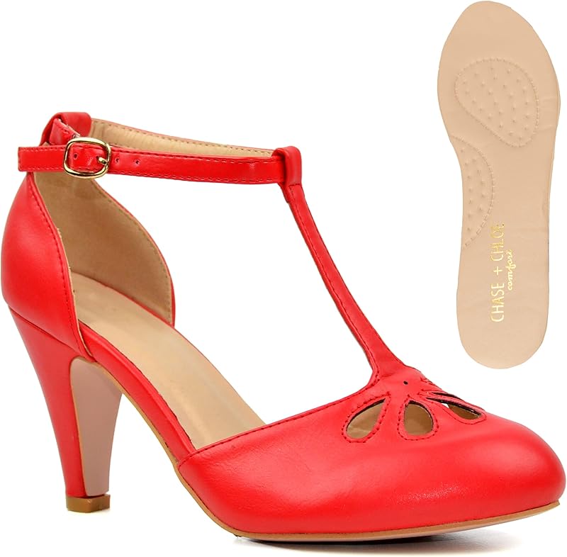 Chase Chloe Kimmy 36 Teardrop T Strap Ankle Strap